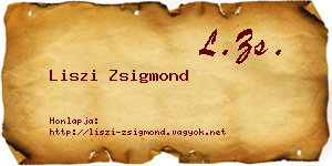 Liszi Zsigmond névjegykártya