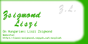 zsigmond liszi business card
